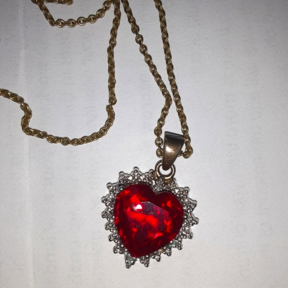 Heart Ruby Necklace - image 6